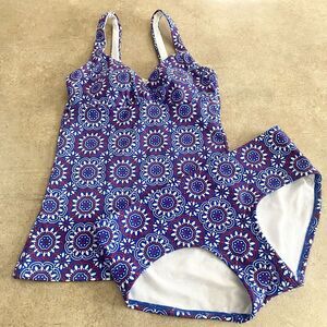 Boden Womens Size 2 Geometric Print 2-Piece Swimwear Tankini and Bikini Bottom